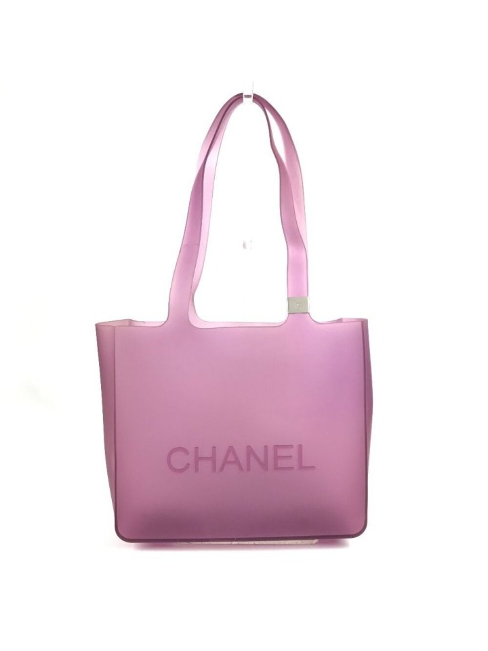 Chanel Shoulder Bag Logo Vinyl Purple